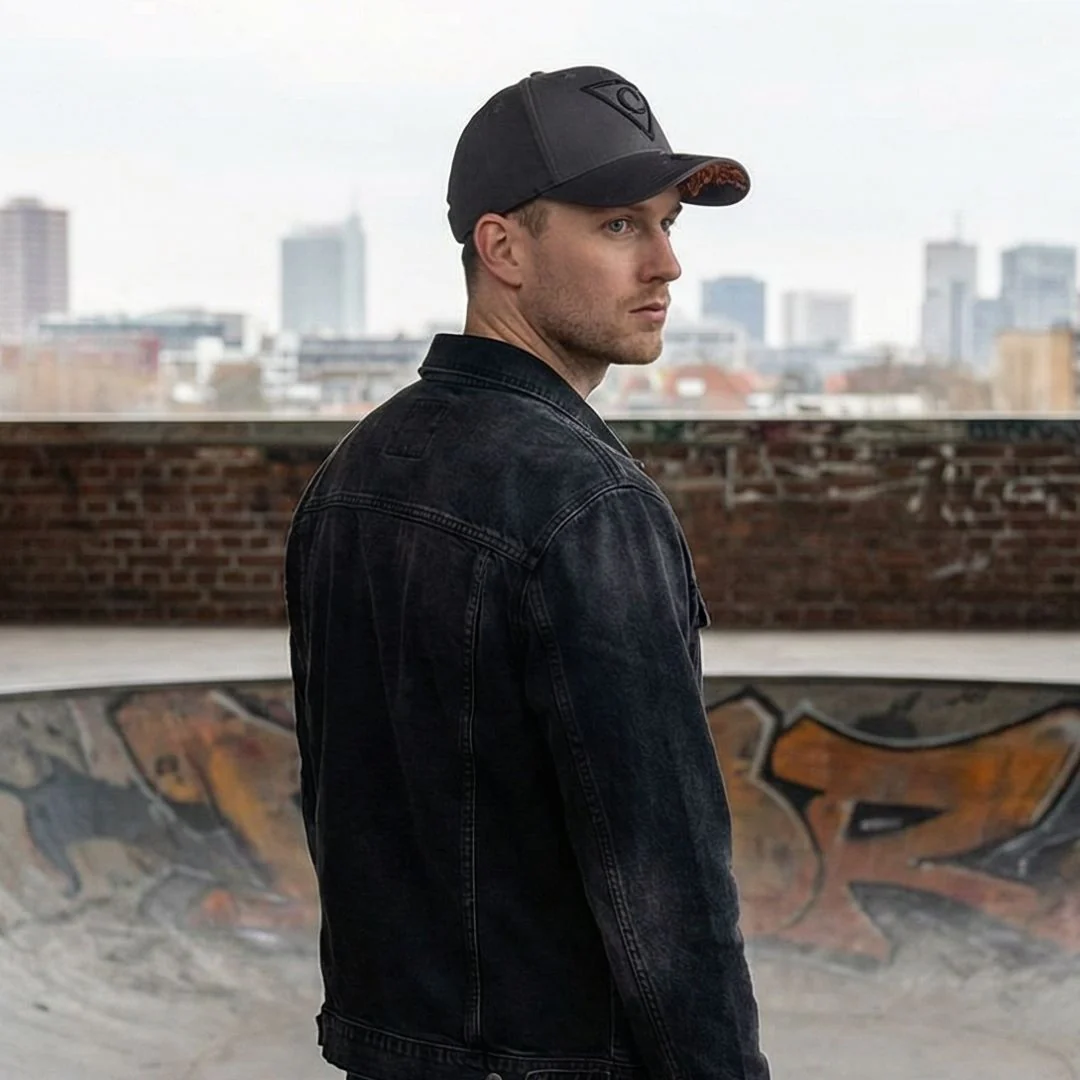 Hungry Lion Curved Baseball Cap - Grey - Image 7