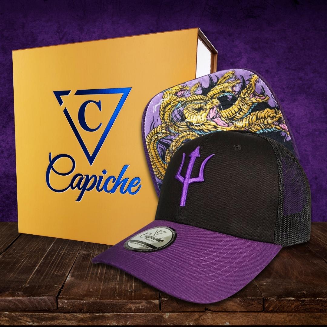 Hydra Trucker Cap - Black/Purple - Image 2
