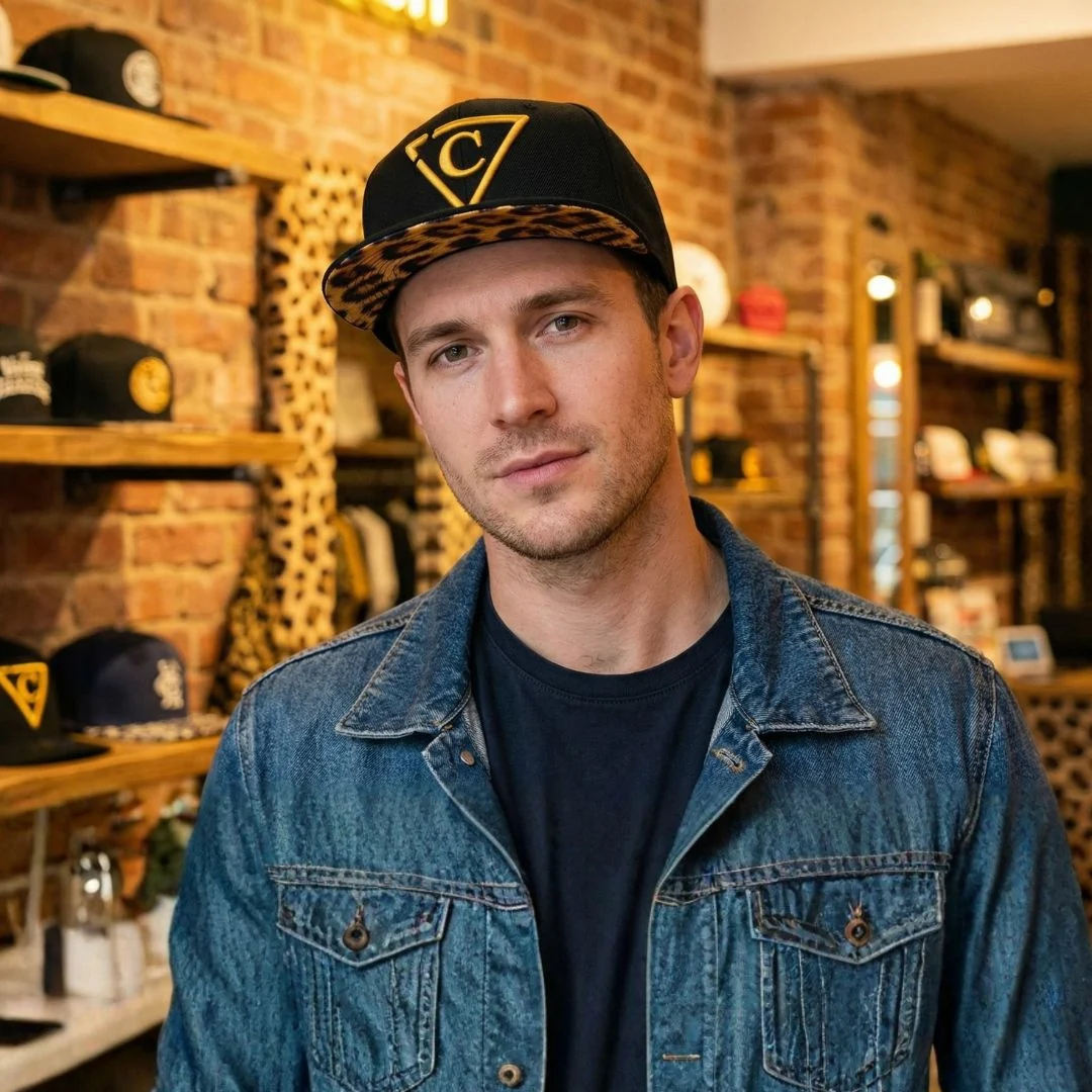 Leopard Snapback - Black - Image 2