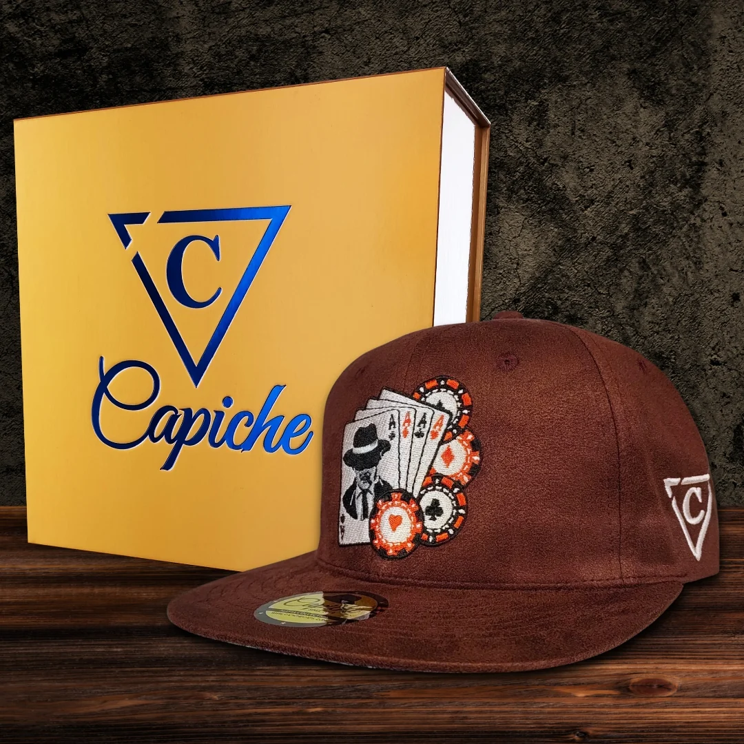 Mafia Poker Snapback No. 1 - Burgundy Suede - Image 8