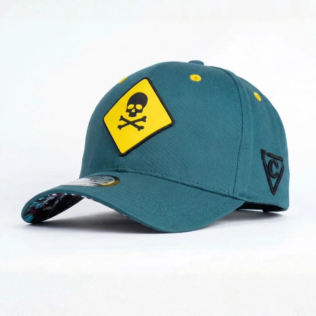 Mayday Curved Cap - Blue & Yellow Rubber - Image 7