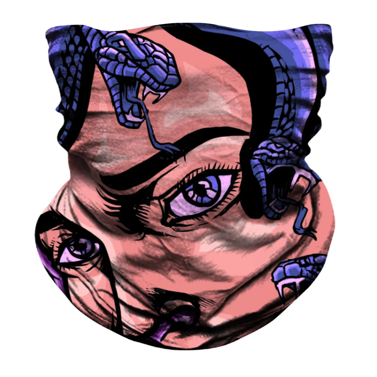 Medusa Biker Mask - Purple/Beige - Image 5