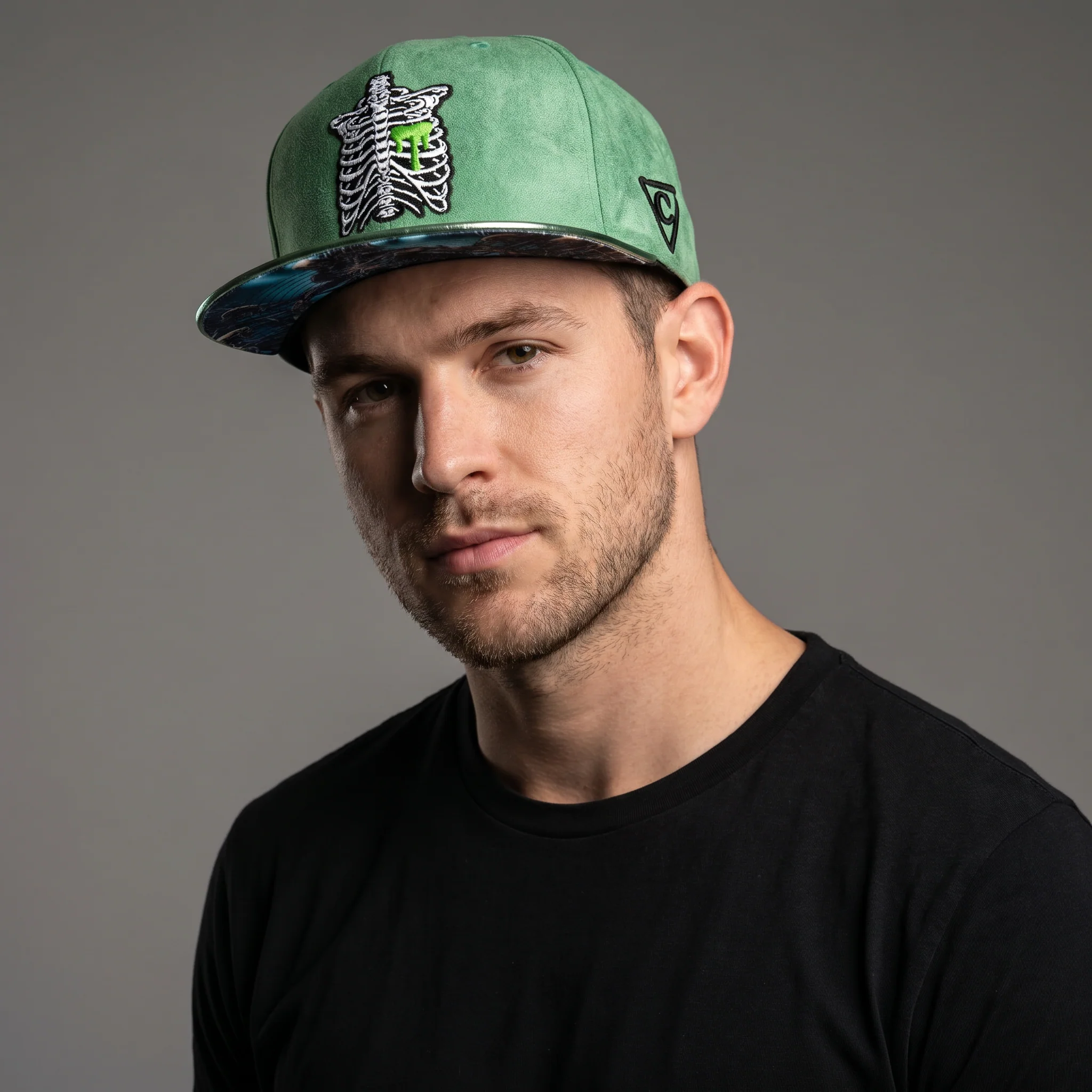 Monster Venom Snapback - Light Green Suede/Crackling Metallic - Image 6