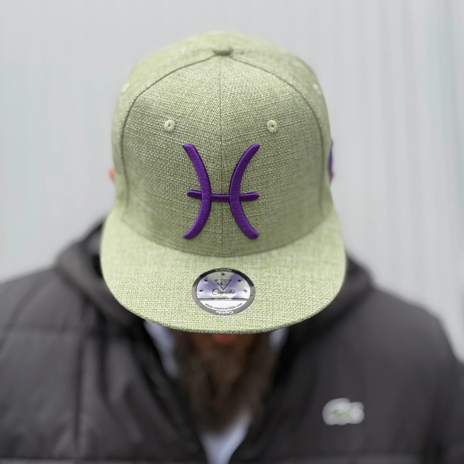 Pisces Snapback - Pale Green Thick Cotton - Image 11