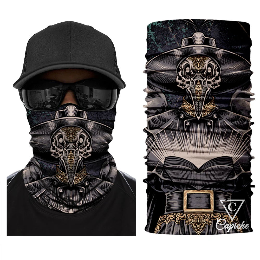 Plague Doctor Biker Mask - Dark Grey