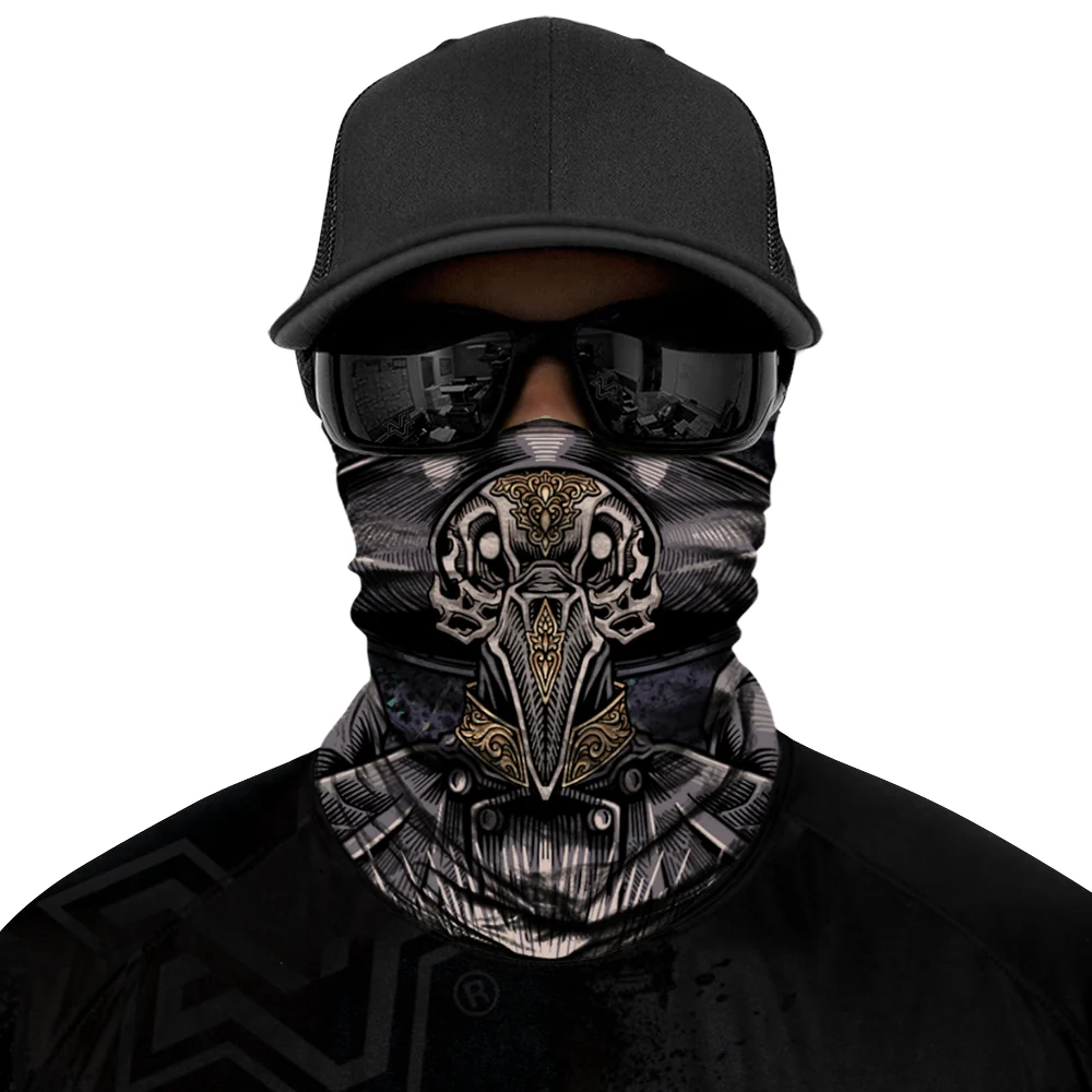 Plague Doctor Biker Mask - Dark Grey - Image 2
