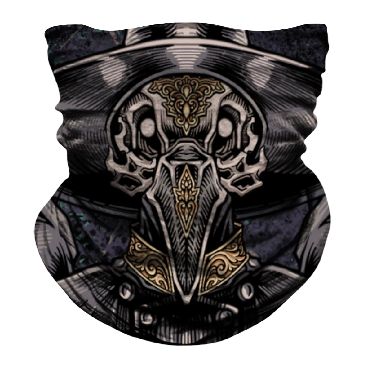 Plague Doctor Biker Mask - Dark Grey - Image 4