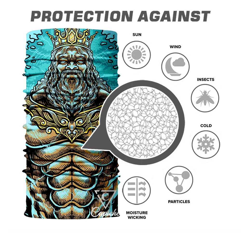 Poseidon Biker Mask - Blue - Image 4