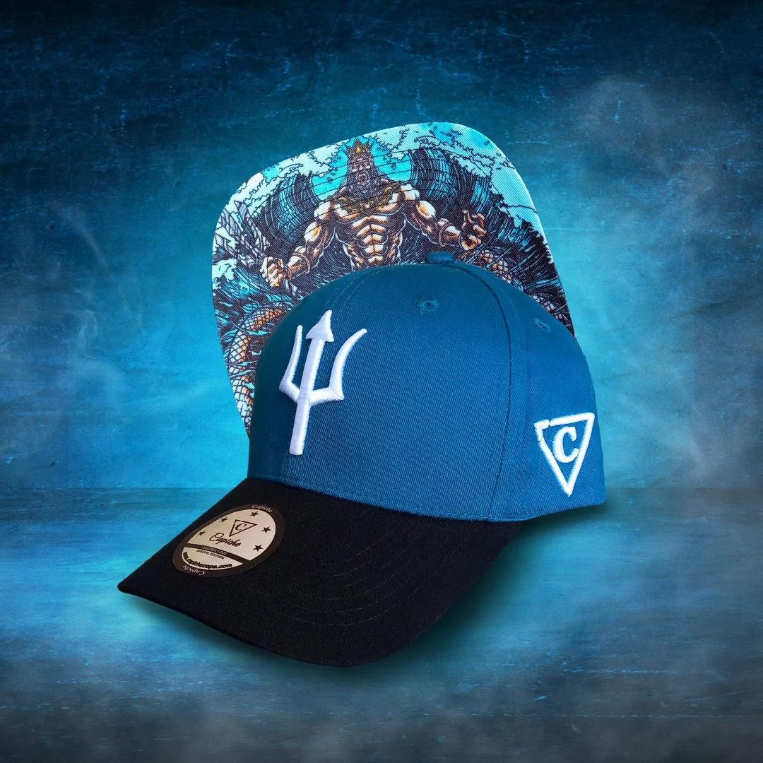 Poseidon Curved Cap Child Size - Black/Blue - Image 5