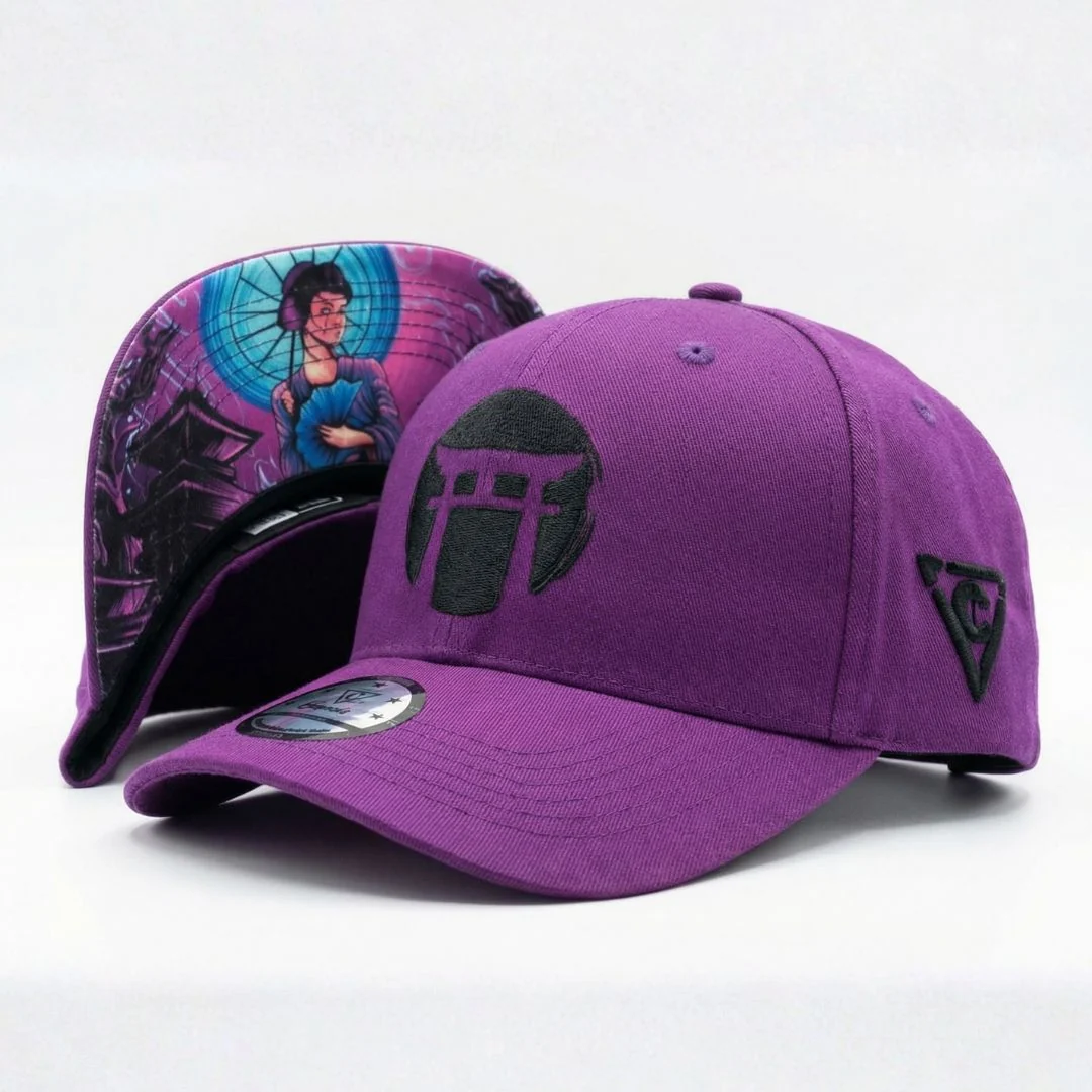 Purple Geisha Curved Cap - Purple - Image 4