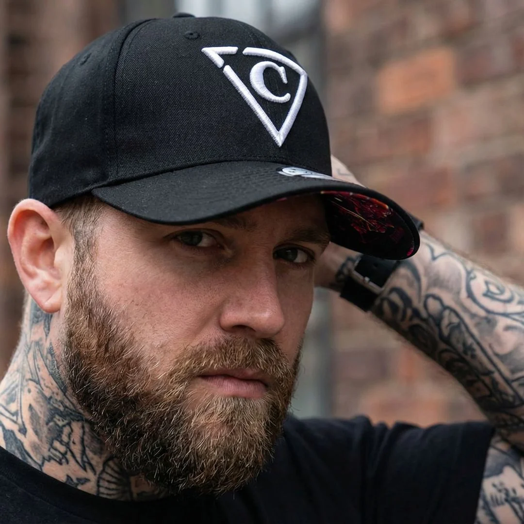 Red Devil Curved Baseball Cap - Black - Image 5