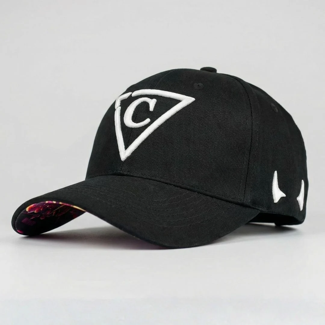 Red Devil Curved Baseball Cap - Black - Image 8