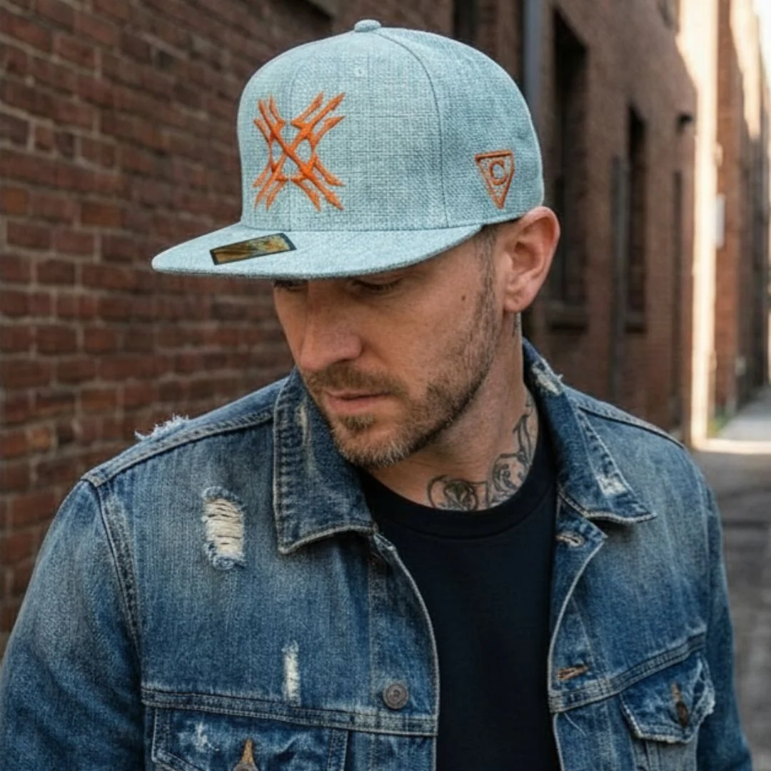 Robot Poseidon Snapback - Light Blue Thick Cotton - Image 4