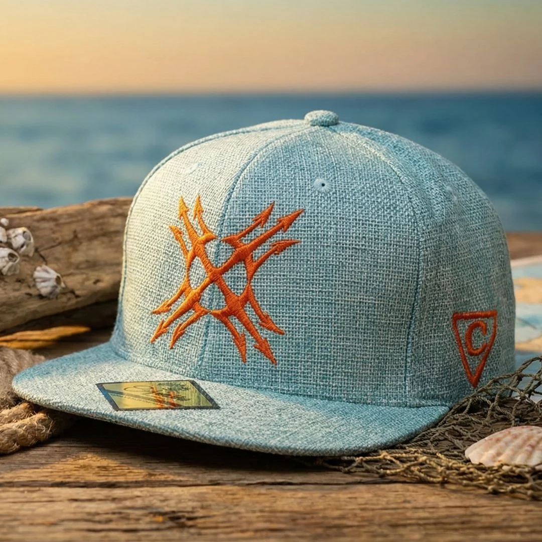 Robot Poseidon Snapback - Light Blue Thick Cotton - Image 5
