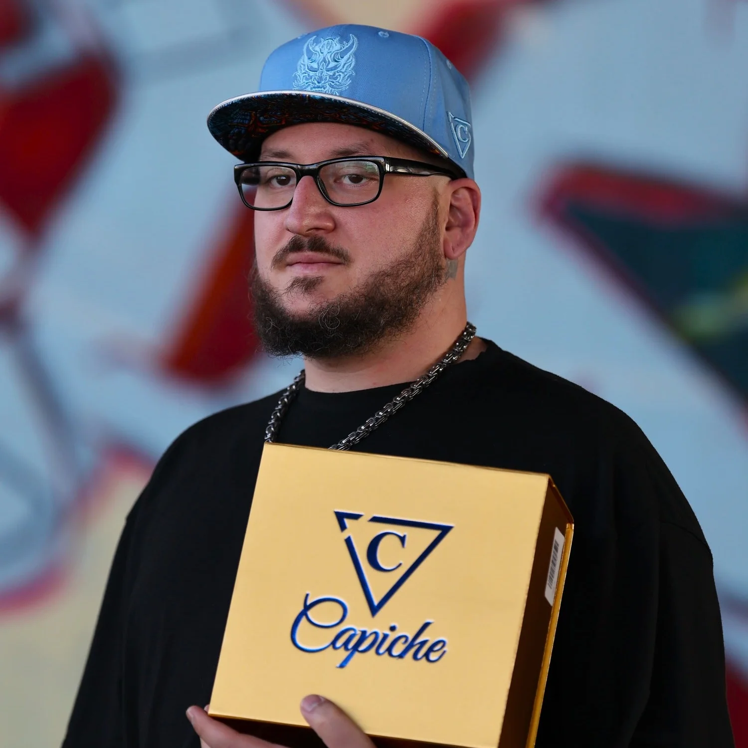 Robot Samurai Snapback - Light Blue/Silver Crackling Metallic - Image 9
