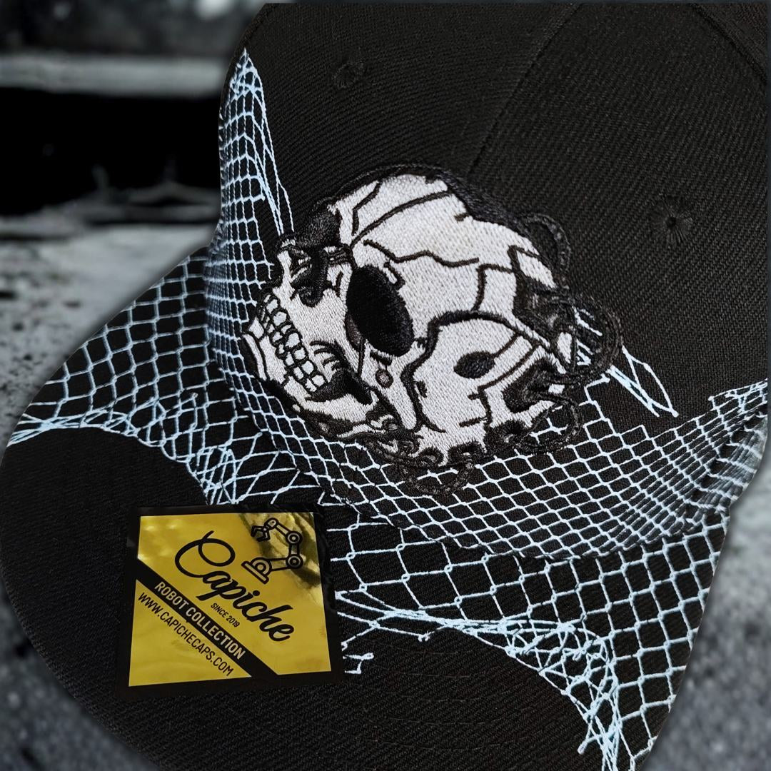 Robot Skull Snapback - Black/Wired Grey - Image 14