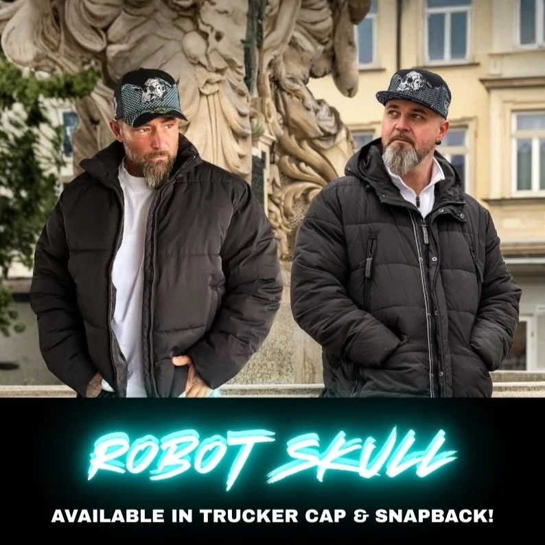 Robot Skull Snapback - Black/Wired Grey - Image 3