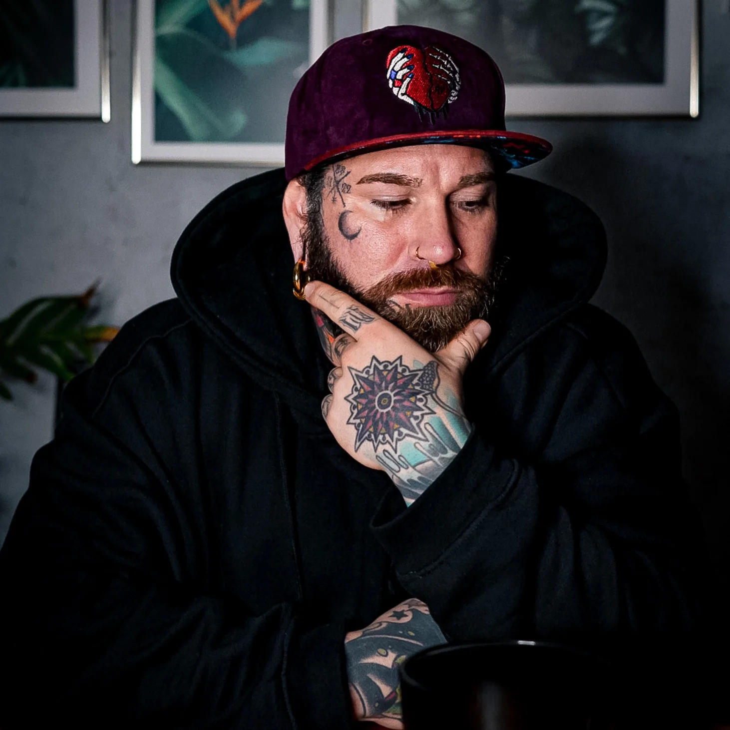 Savior Snapback - Dark Purple/Dark Red Suede - Image 10