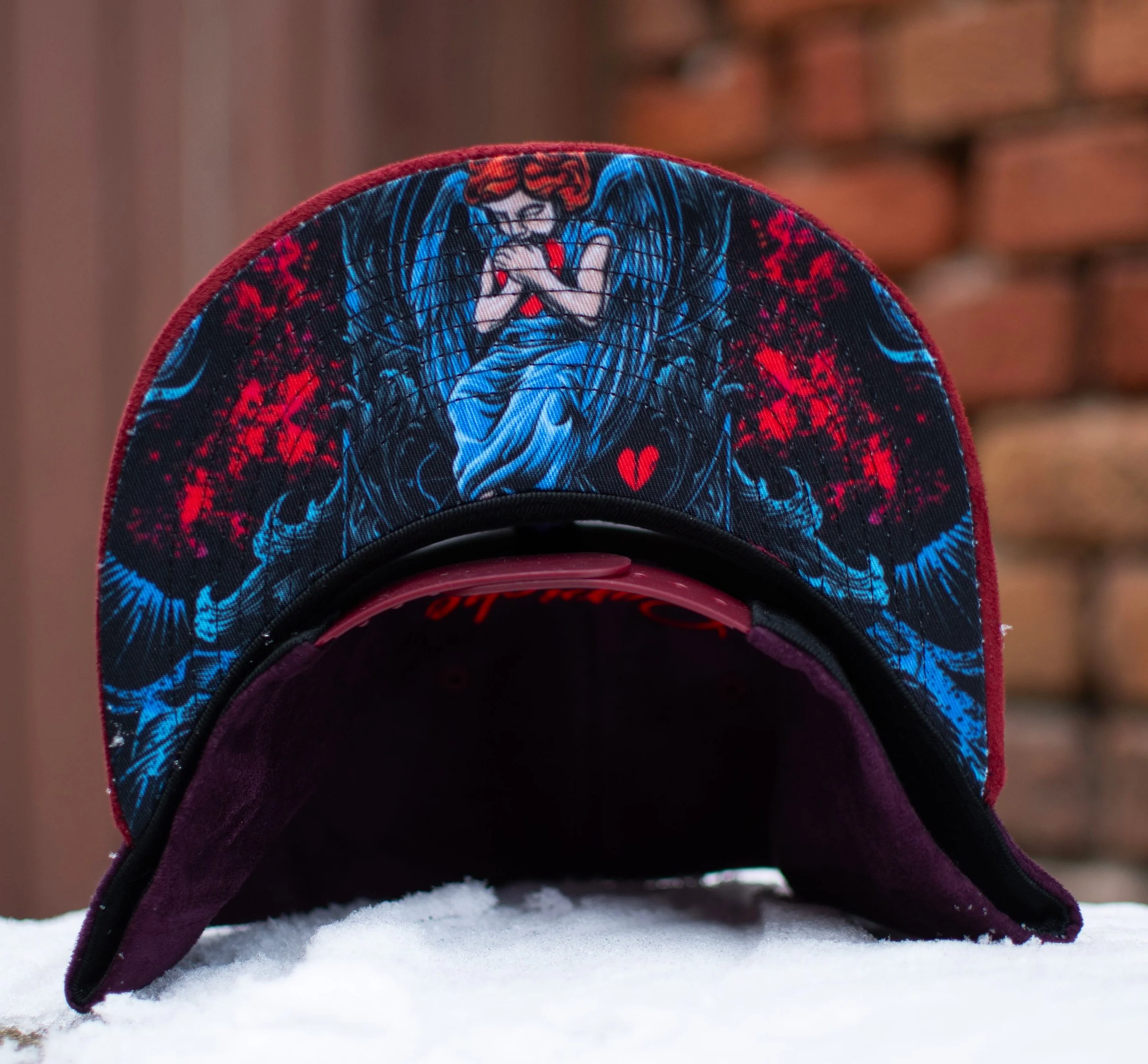 Savior Snapback - Dark Purple/Dark Red Suede - Image 8