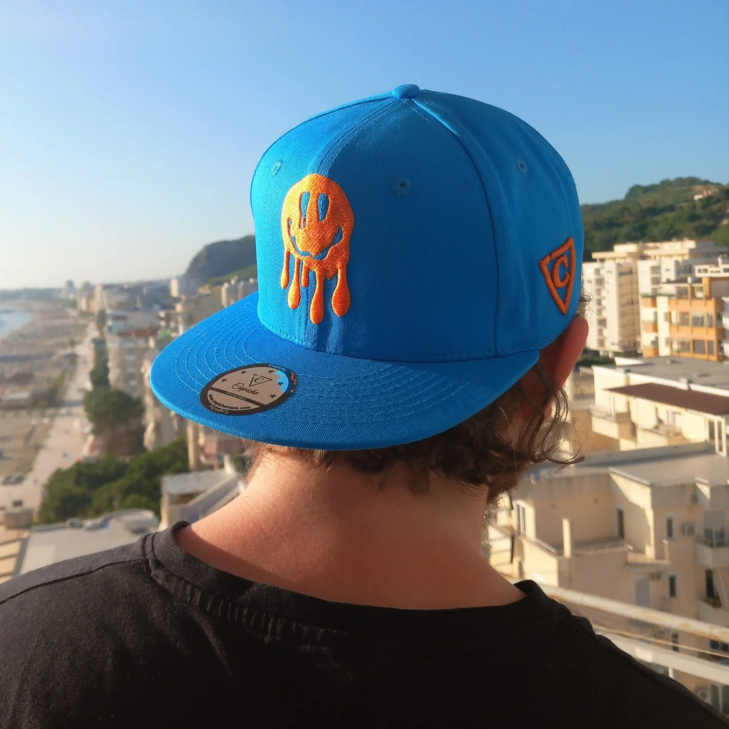 Smiley Gang Snapback - Blue/Orange - Image 7