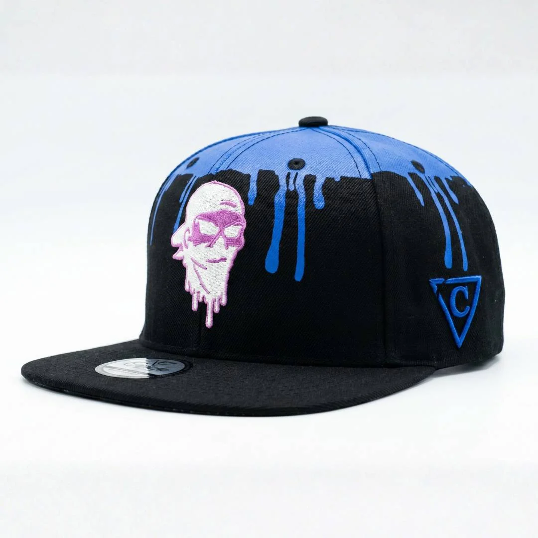 Spray Snapback - Black/Blue Graffiti Spray - Image 4