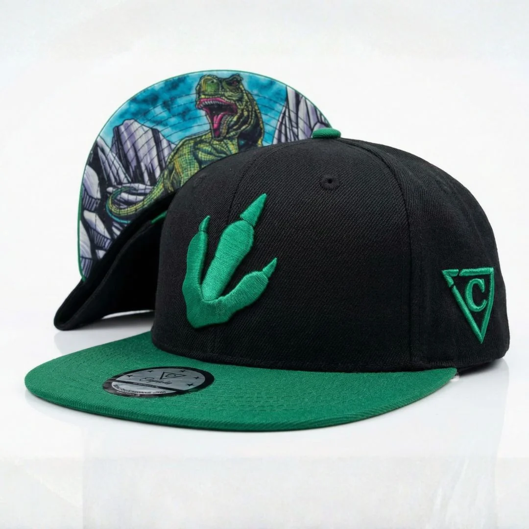 T-rex Snapback - Black/Green - Image 5