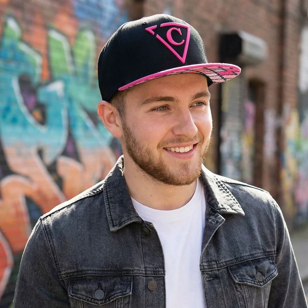 The Grid Snapback - Black/Pink - Image 6
