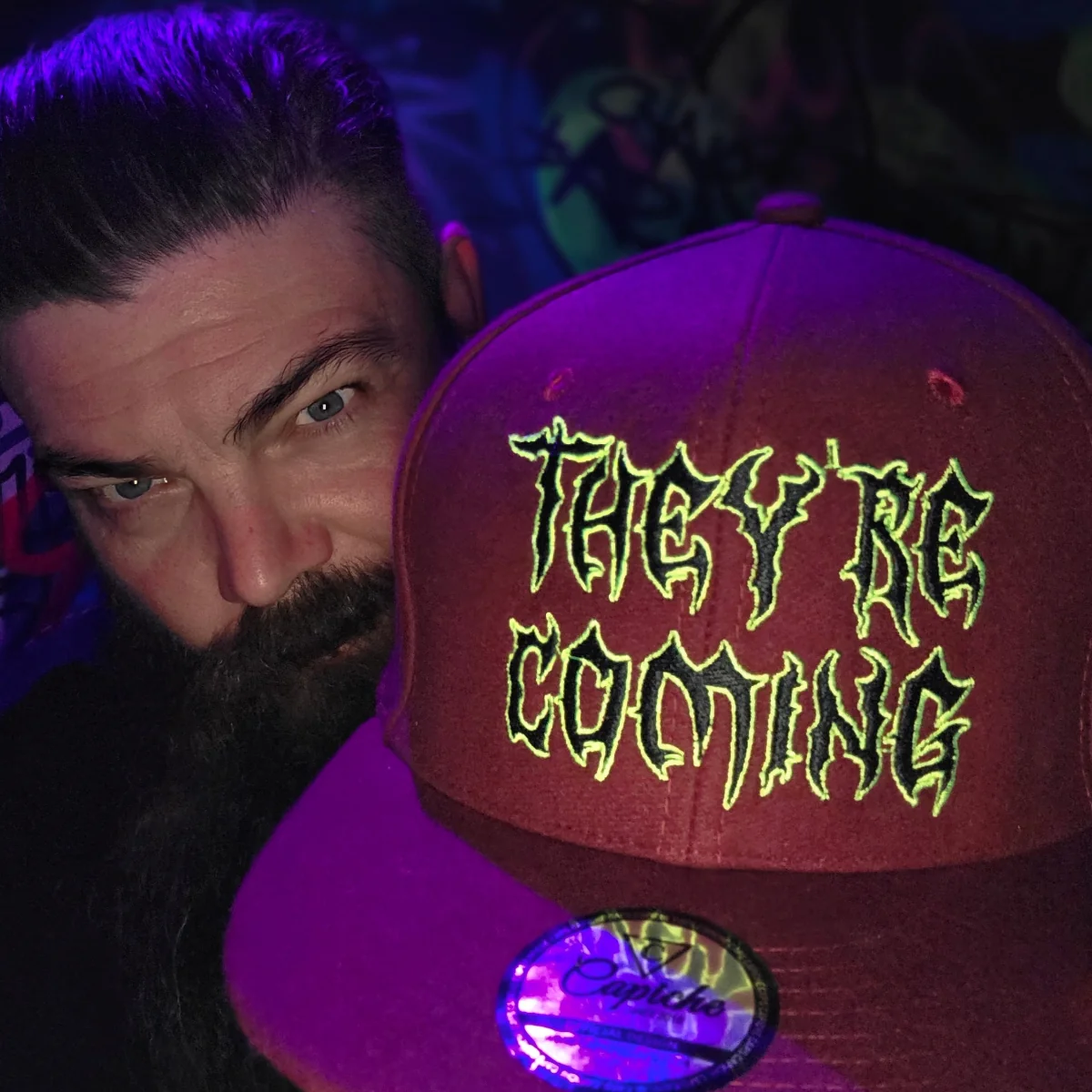 They're Coming Snapback - Rust Red Felt Fabric - Image 4