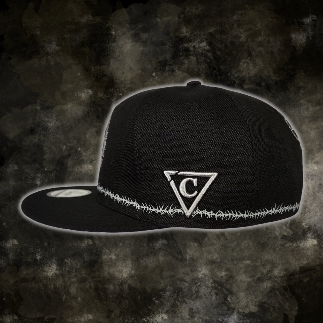 Tribal Skull Snapback - Black/Barbed Wire - Image 12