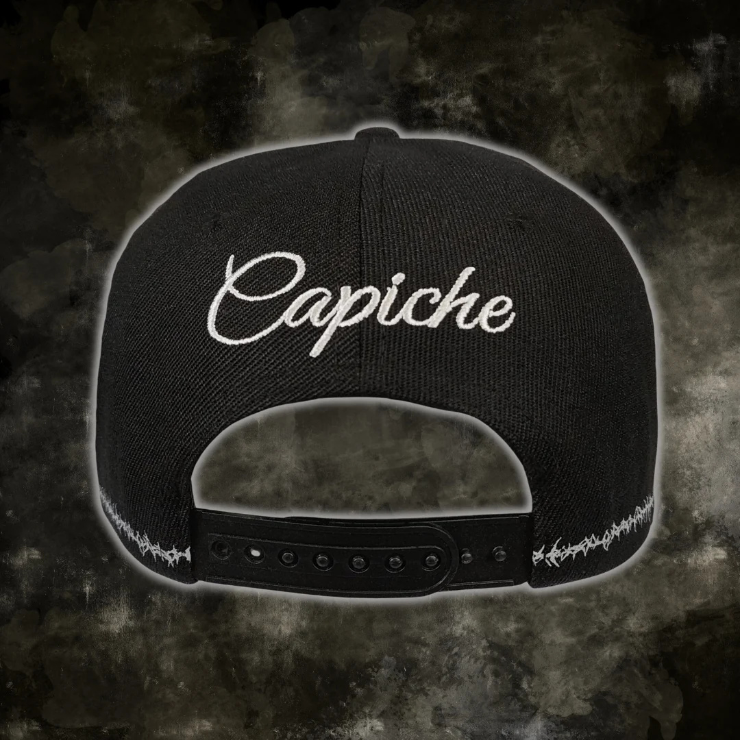Tribal Skull Snapback - Black/Barbed Wire - Image 13