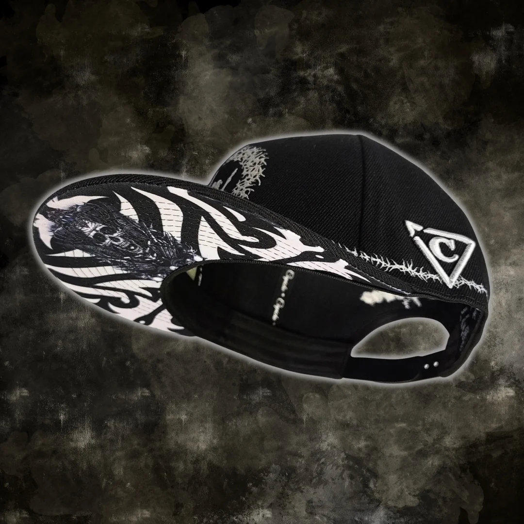 Tribal Skull Snapback - Black/Barbed Wire - Image 14