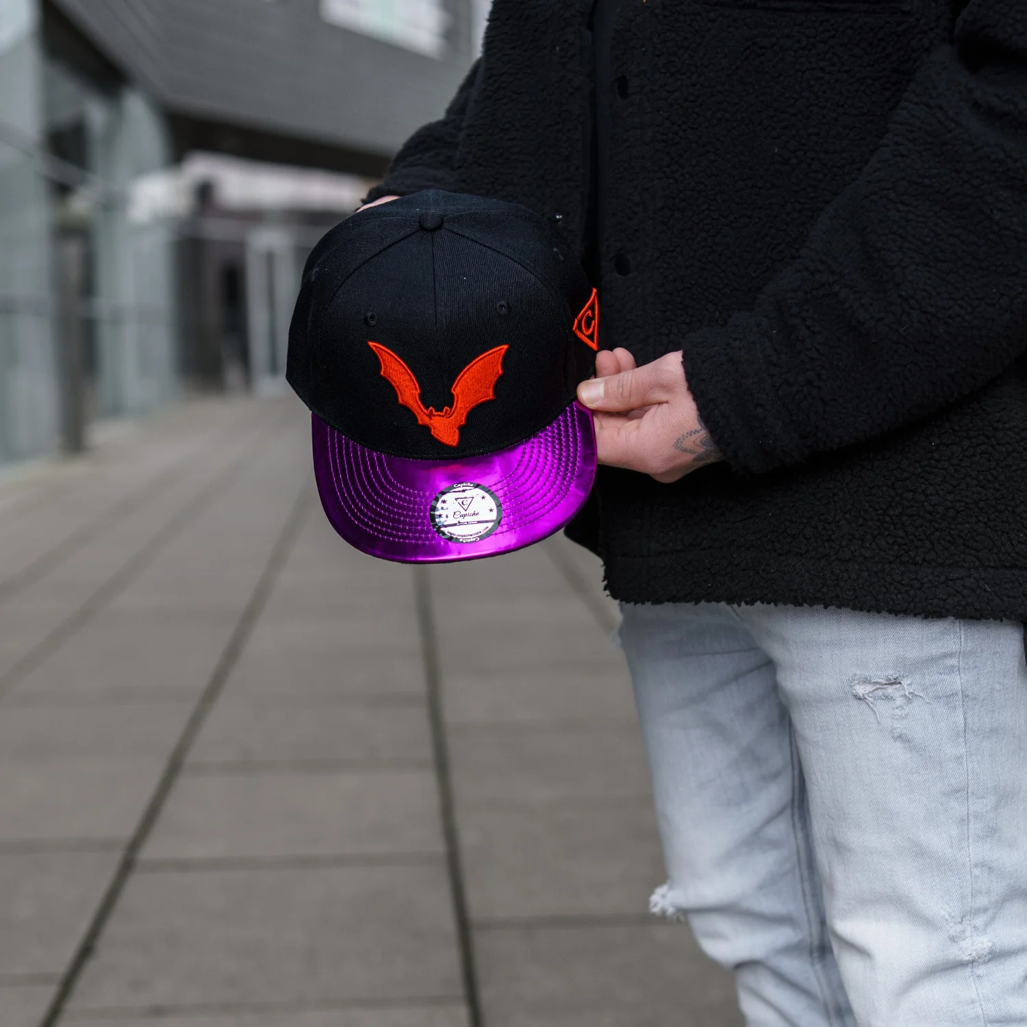Vampire Snapback - Black/Purple Metallic - Image 4