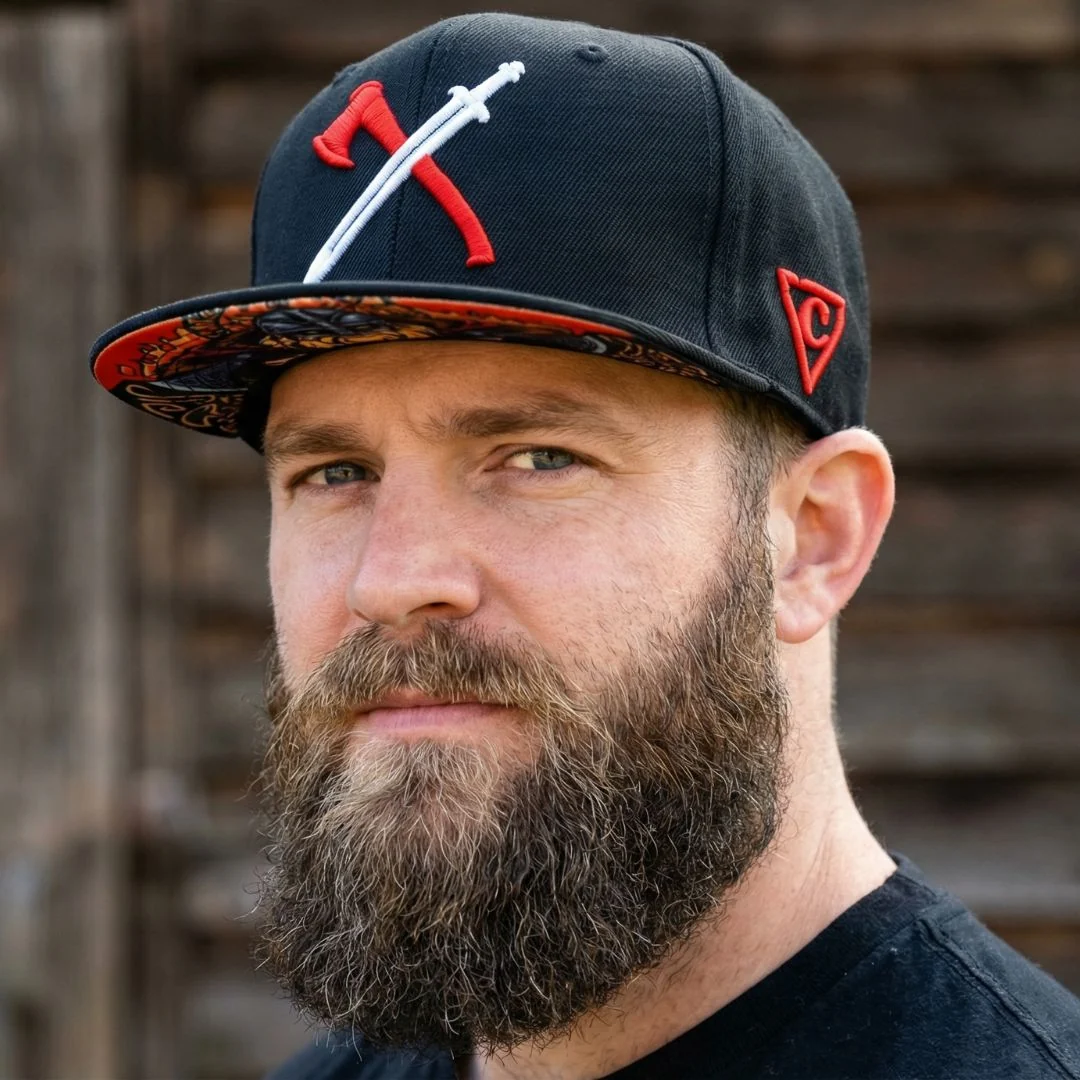 Viking Red/White Snapback - Black - Image 2