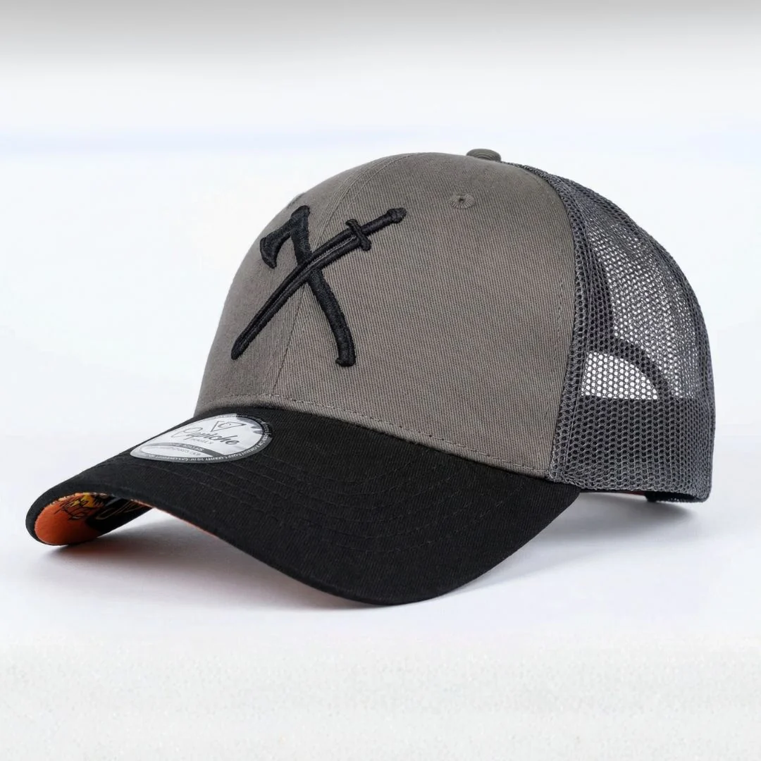 Viking Trucker Cap - Dark Grey/Black - Image 9