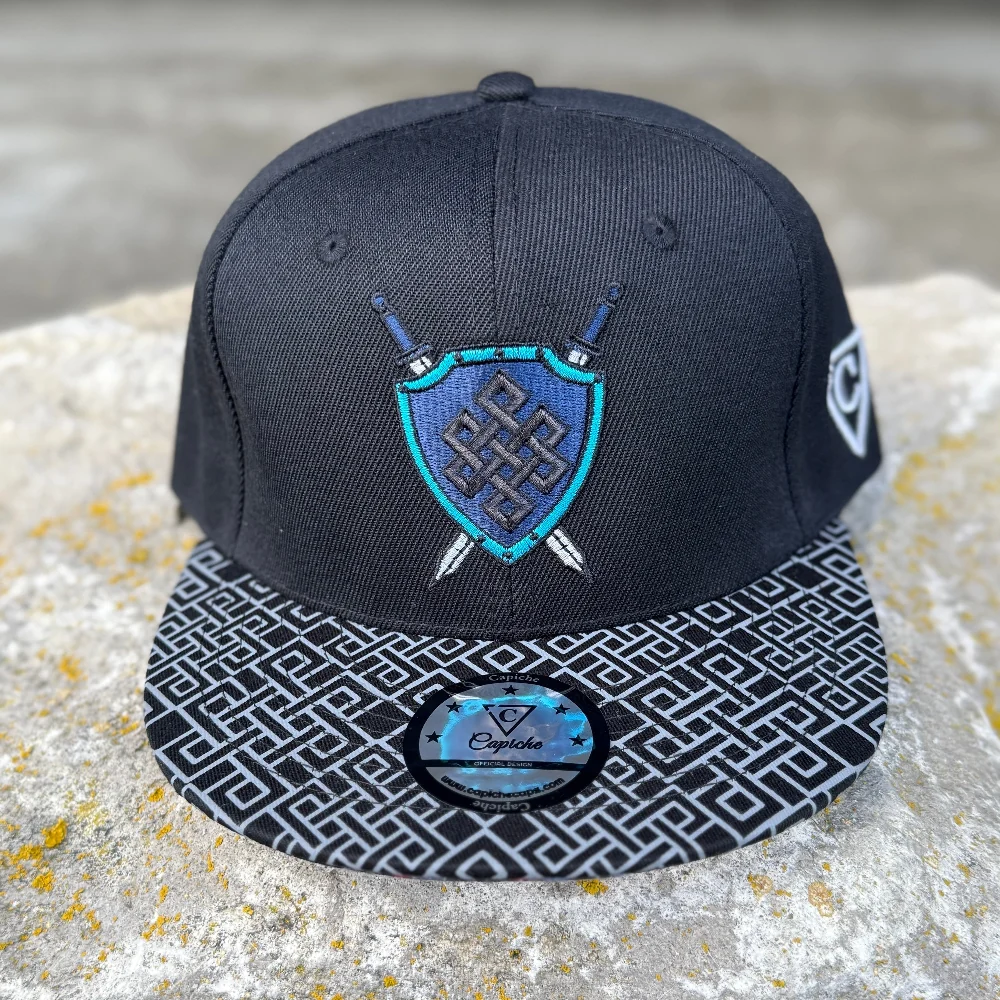 Viking's Spirit Snapback - Black/Grey Geometric Pattern - Image 9