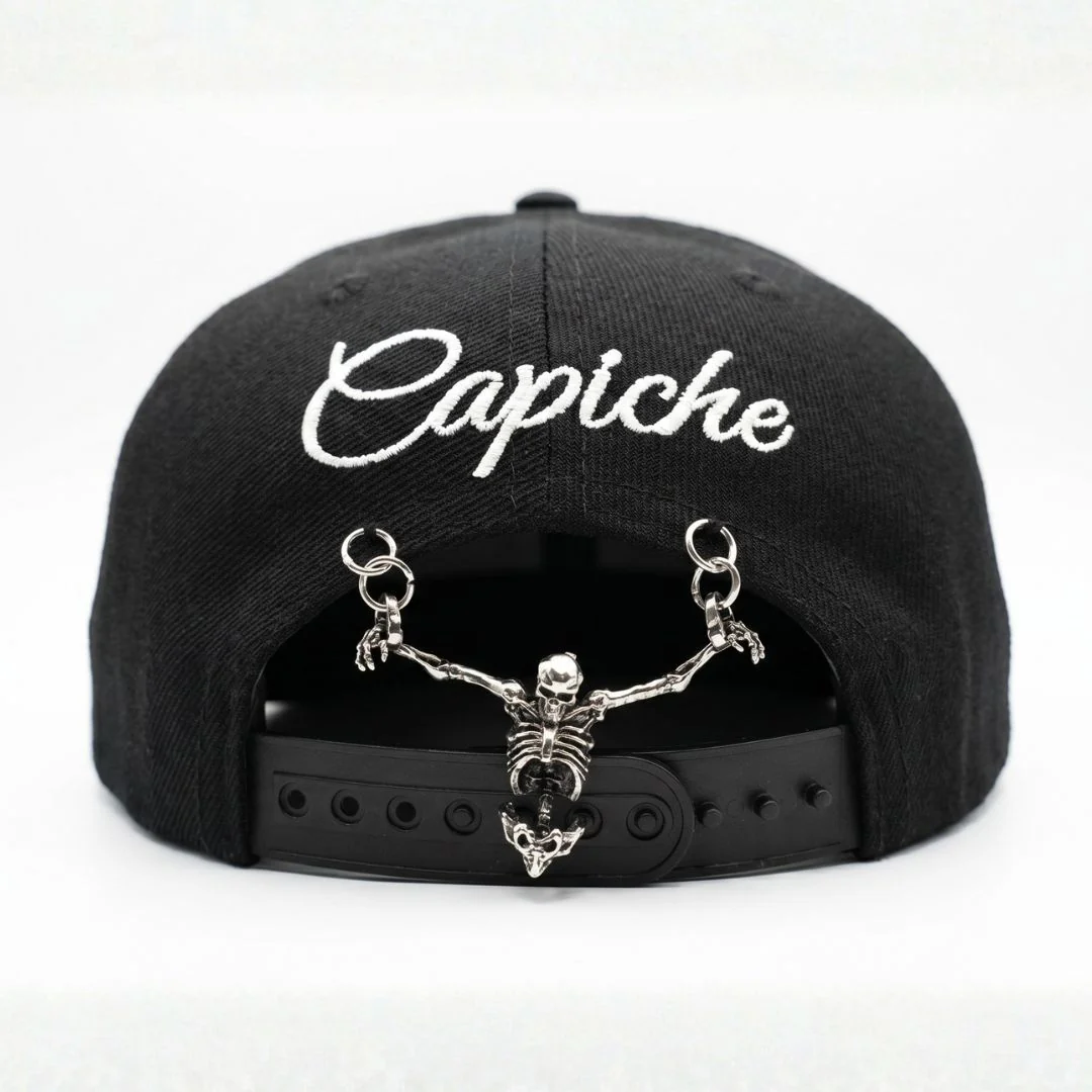 LIMITED EDITION Voodoo Snapback - Black with Silver Skeleton Charm - Image 2