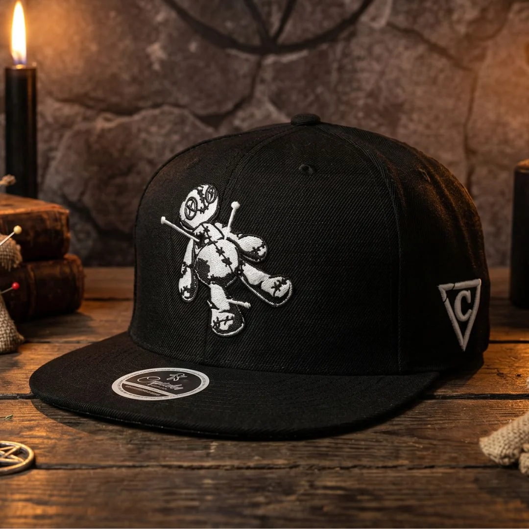 LIMITED EDITION Voodoo Snapback - Black with Silver Skeleton Charm - Image 7