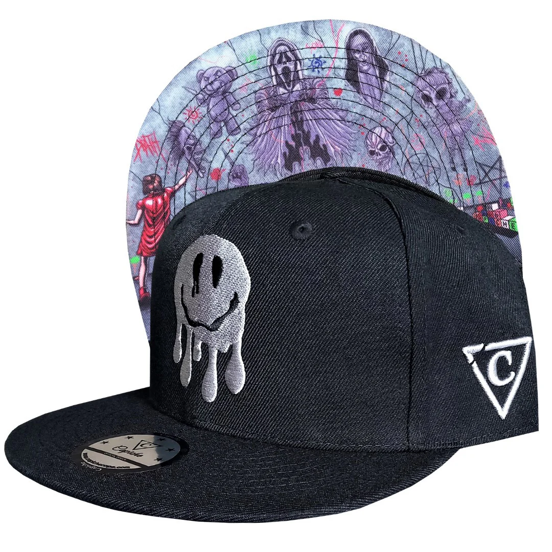 Wall Drawing Snapback - Black