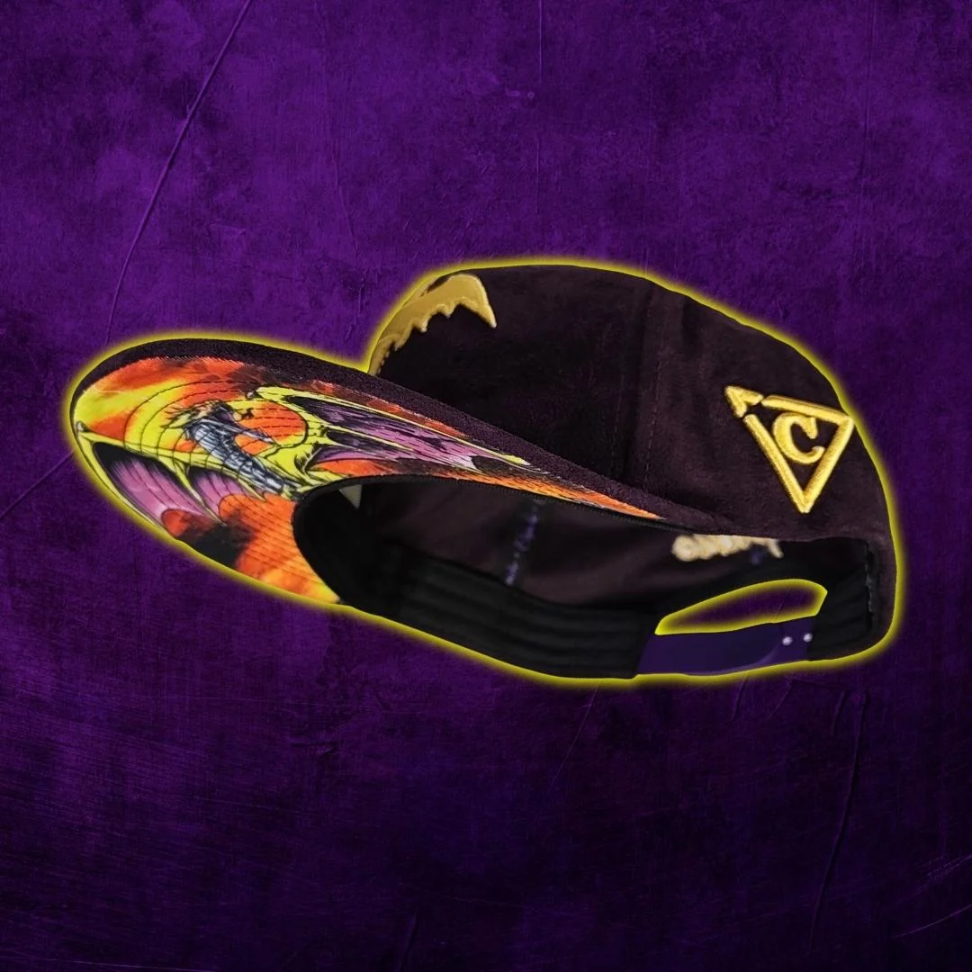 Yellow Dragon Snapback - Purple Suede - Image 15