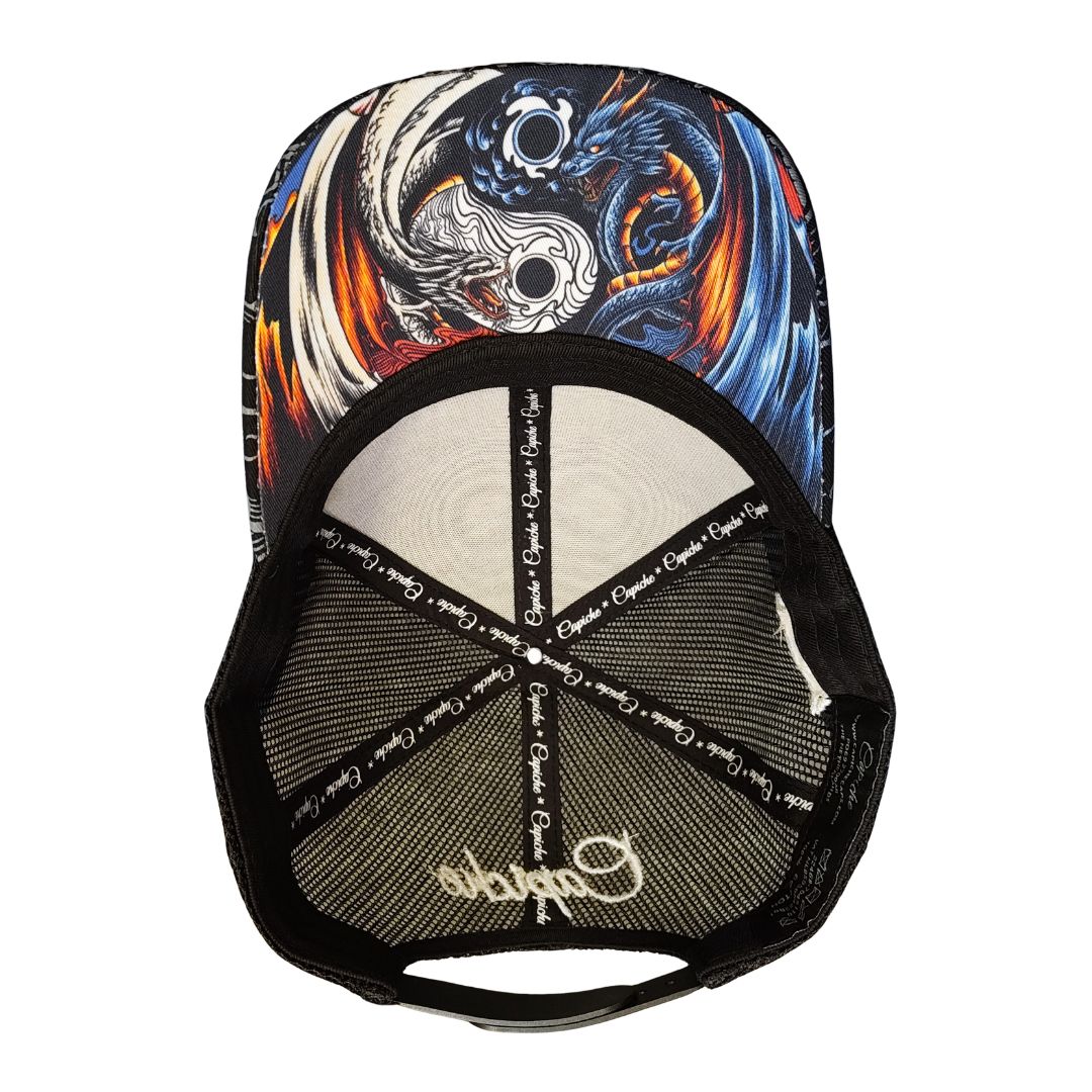 Yin Yang Trucker Cap - Black/White Pattern - Image 8