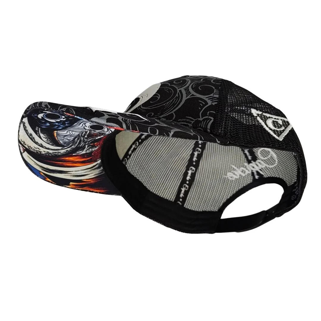 Yin Yang Trucker Cap - Black/White Pattern - Image 9
