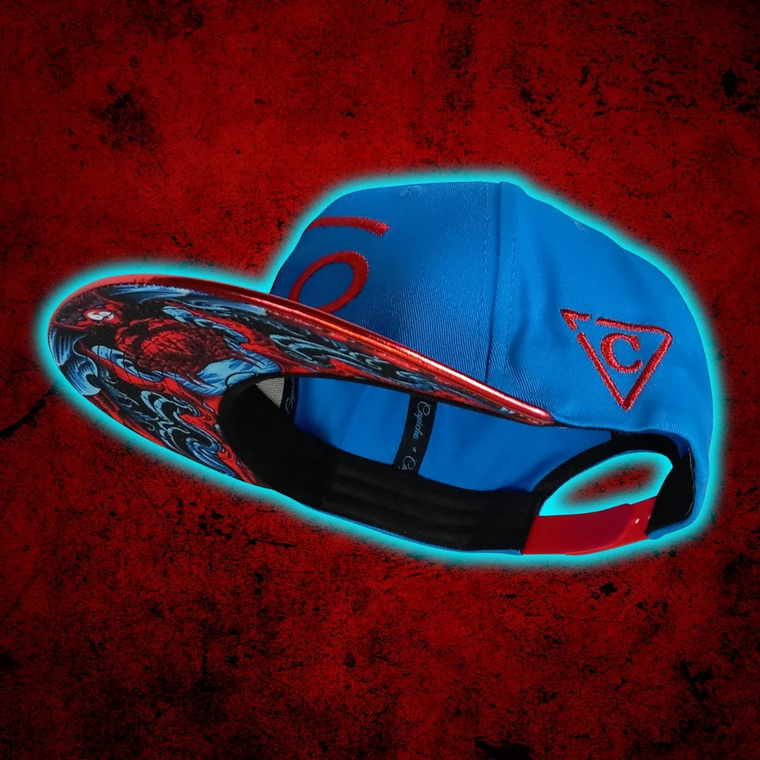 Zodiac Cancer Snapback - Blue/Red Crackling Metallic - Image 11