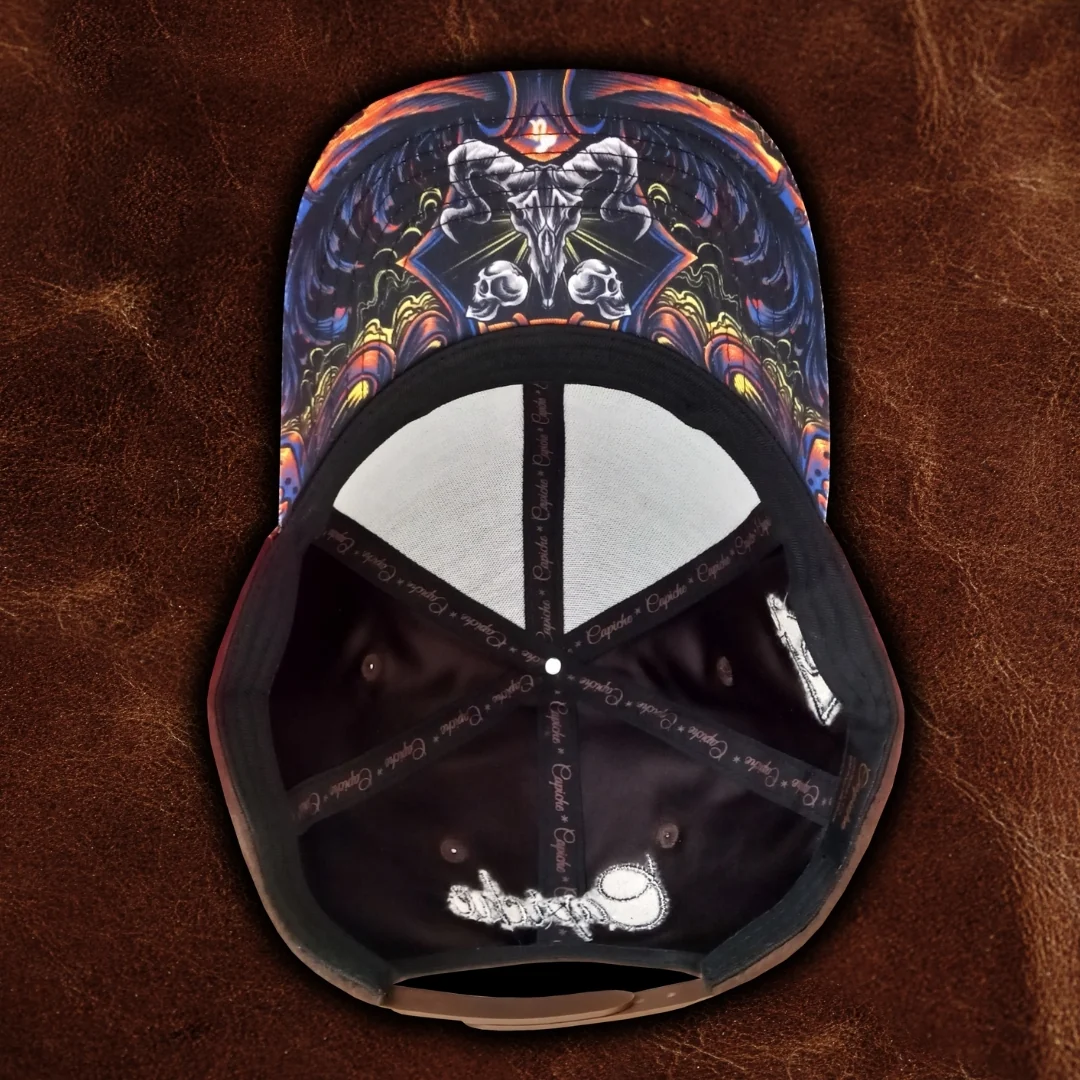 Zodiac Capricorn Curved Cap - Brown Suede & Artificial Leather - Image 11