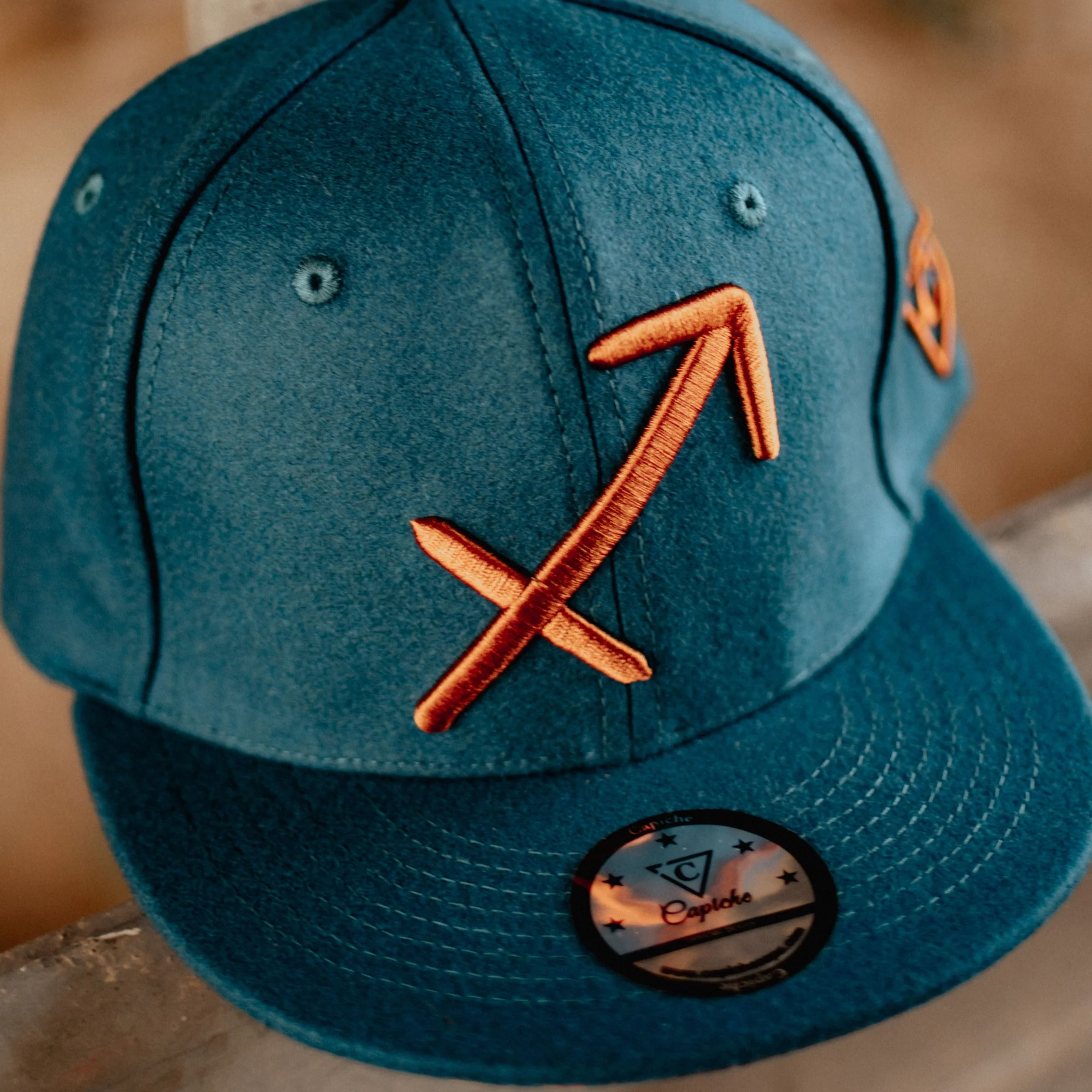 Zodiac Sagittarius Snapback - Petrol Blue Felt - Image 10