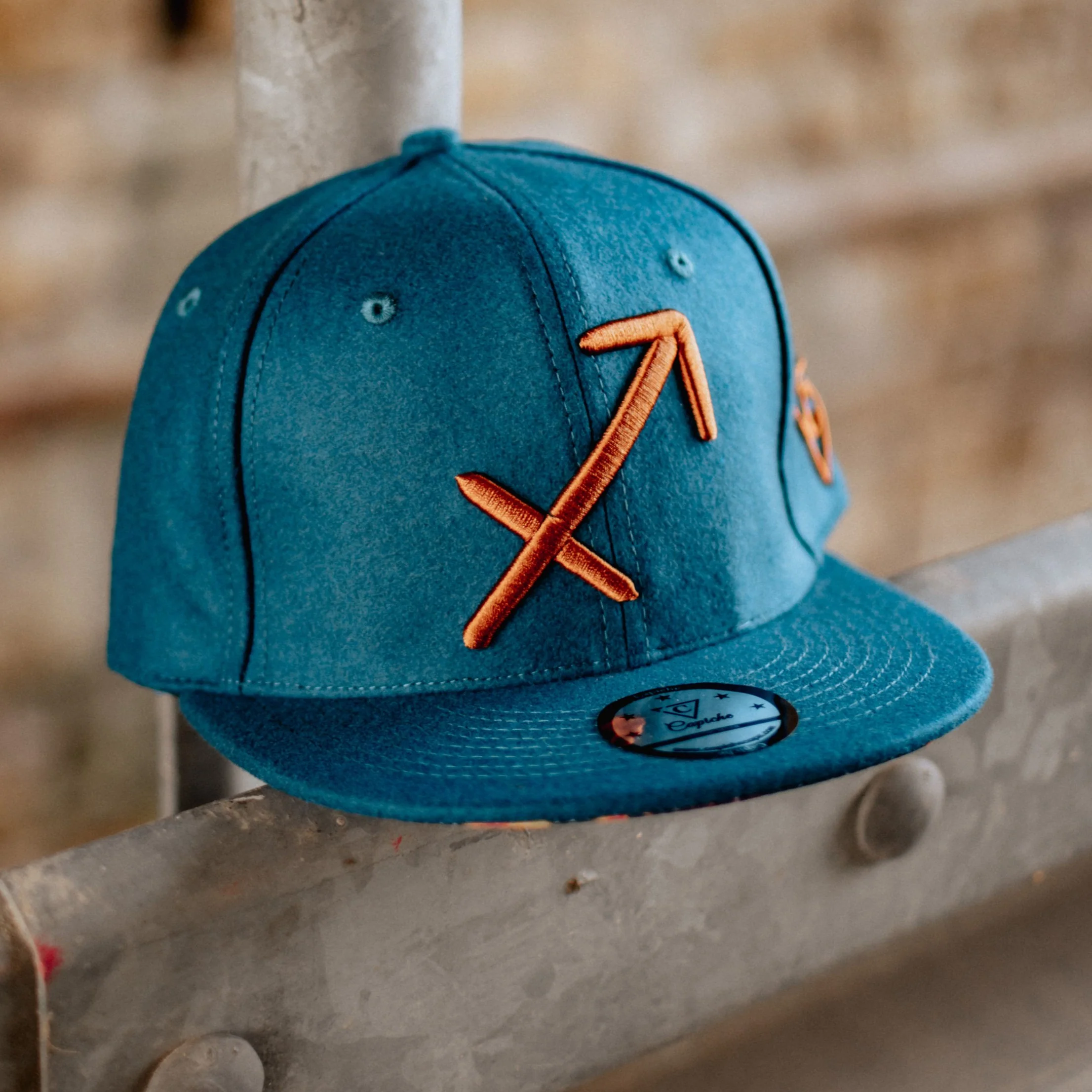 Zodiac Sagittarius Snapback - Petrol Blue Felt - Image 8