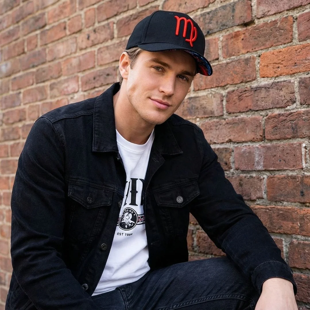 Zodiac Virgo Curved Cap - Black/Red - Image 4