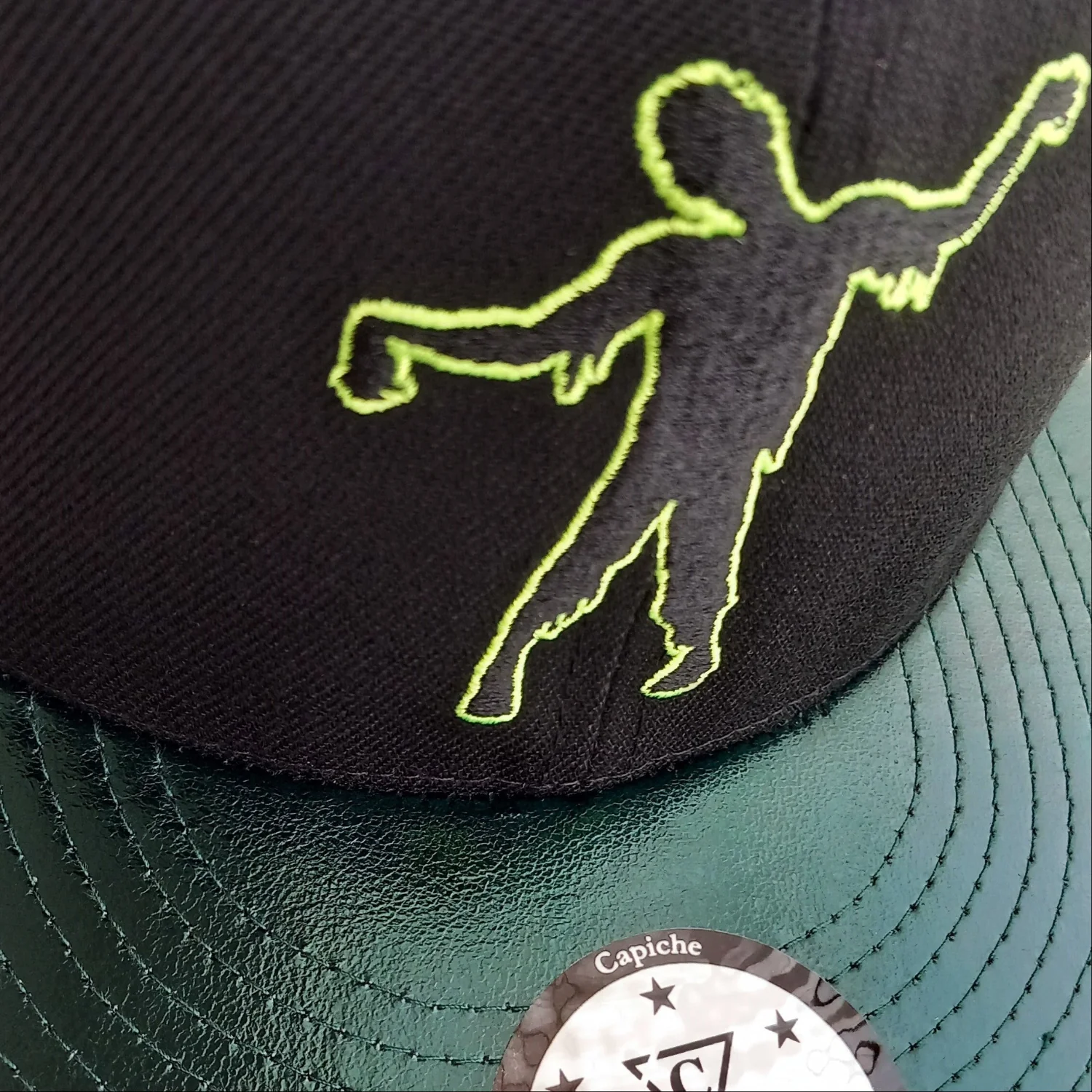 Zombie Apocalypse Snapback - Black/Dark Green Crackling Metallic - Image 13