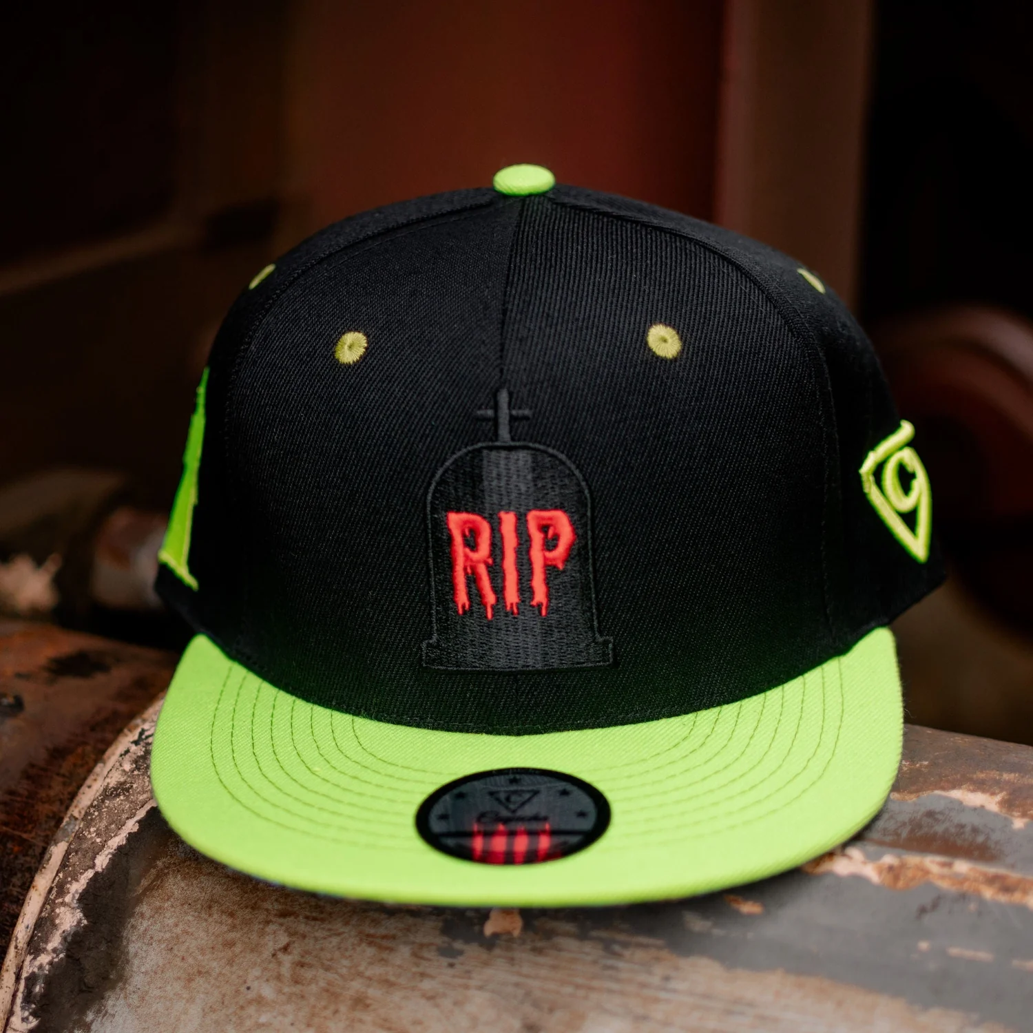 Zombie Attack Snapback - Black/Neon Green - Image 6