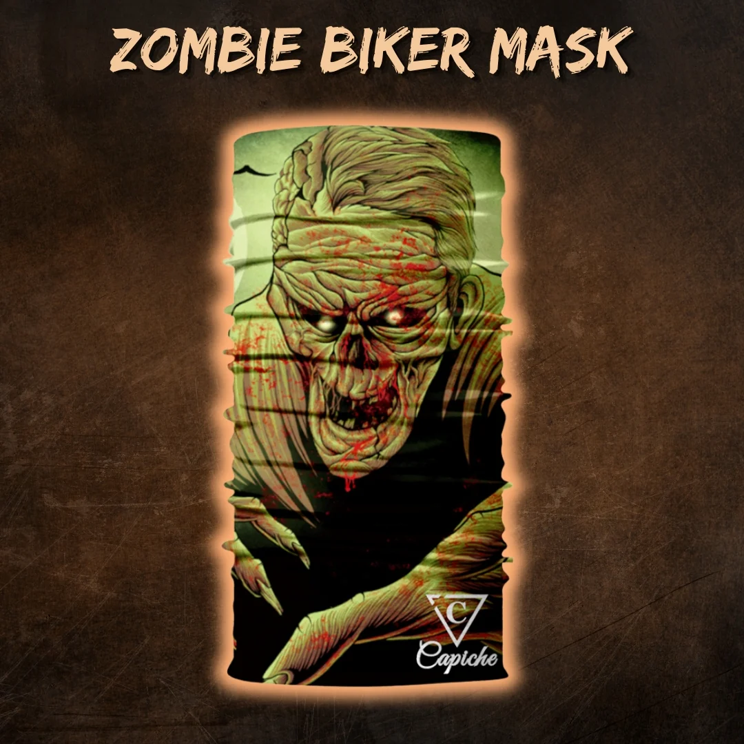 Zombie Biker Mask - Brown - Image 4