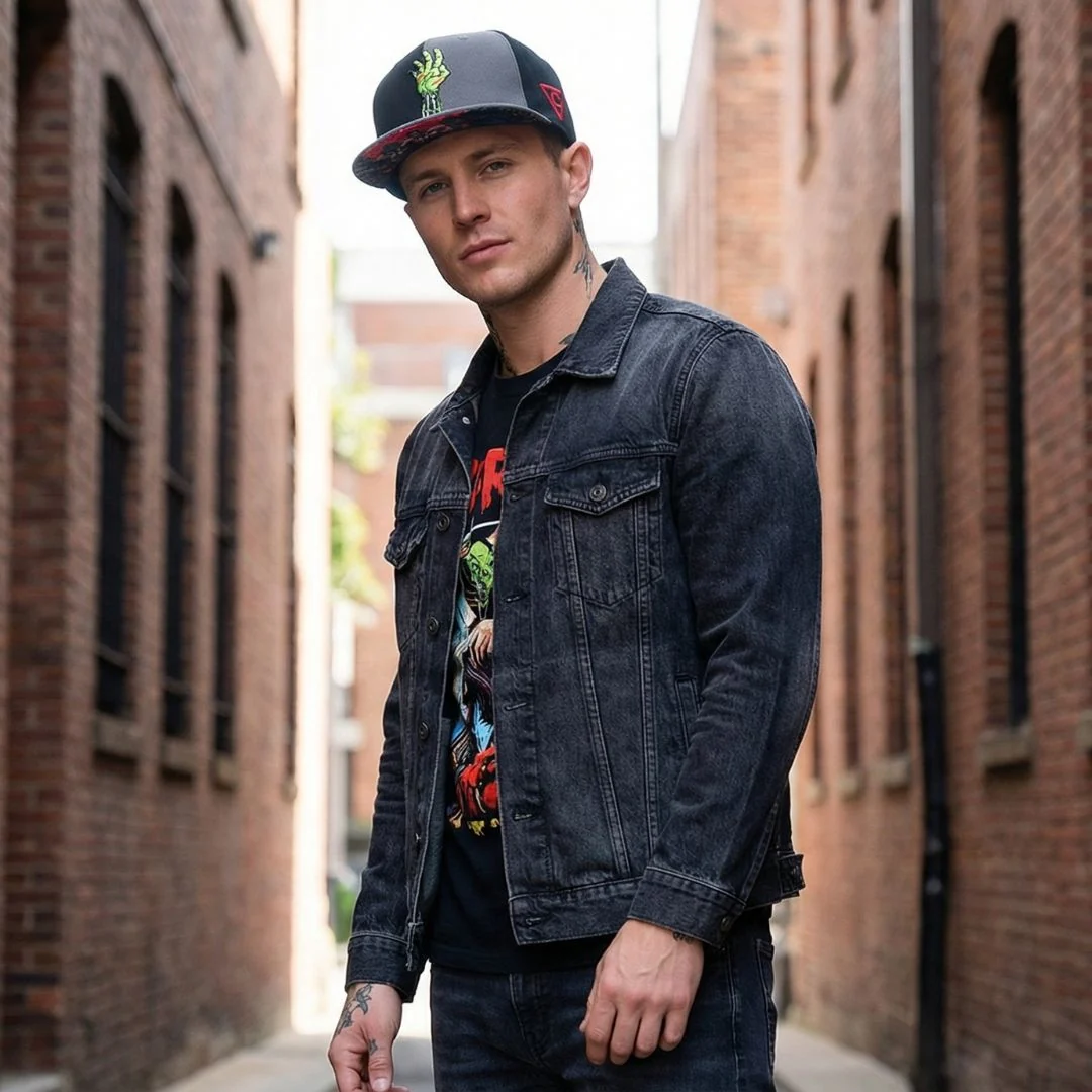 Zombie Killer Snapback - 50/50 Grey/Black - Image 7